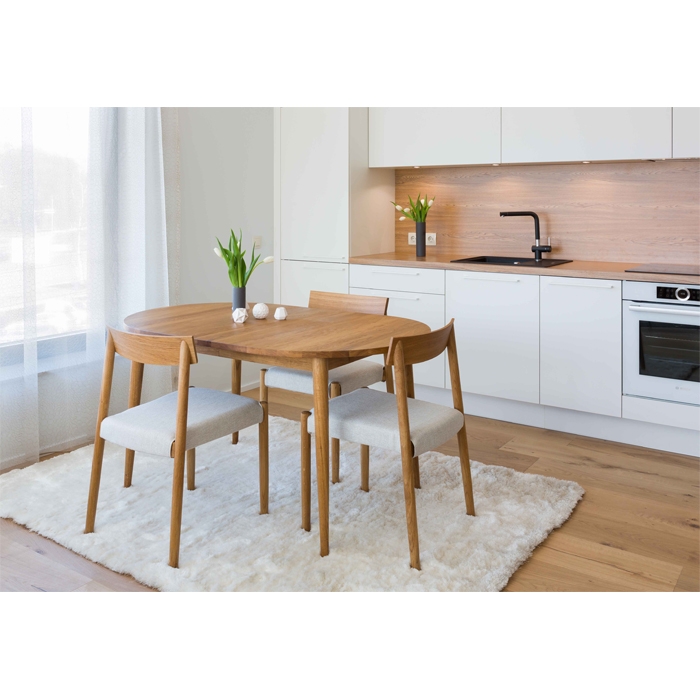 Tammepuidust ümar söögilaud